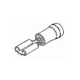 Cosse droite câble AWG 22-15 ref. 165566-1 TE Connectivity