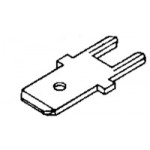 Cosse faston droite pour PCB ref. 1-726386-2 TE Connectivity