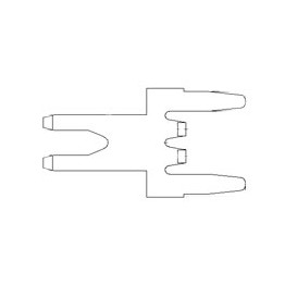 Cosse faston droite pour PCB ref. 1217041-1 TE Connectivity