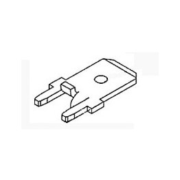 Cosse faston droite pour PCB ref. 1217125-1 TE Connectivity