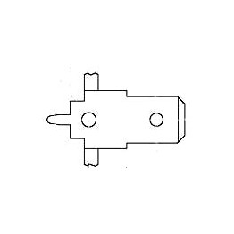 Cosse faston droite pour PCB ref. 1217154-1 TE Connectivity