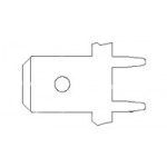 Cosse faston droite pour PCB ref. 1217539-1 TE Connectivity