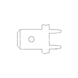 Cosse faston droite pour PCB ref. 1217539-1 TE Connectivity
