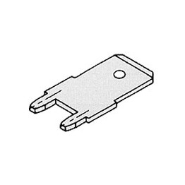 Cosse faston droite pour PCB ref. 1217566-1 TE Connectivity